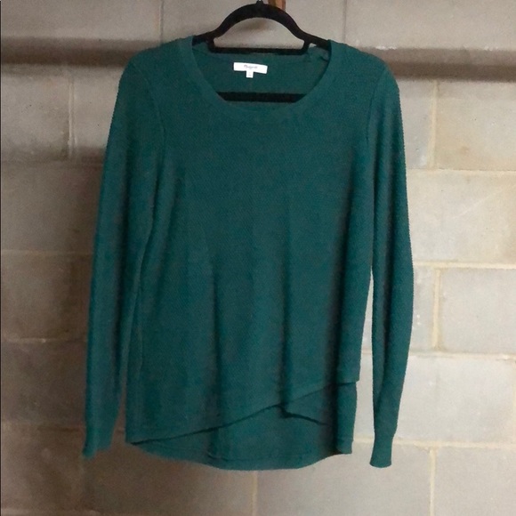 Madewell Tops - Madewell Waffle Sweater in Hunter Green
